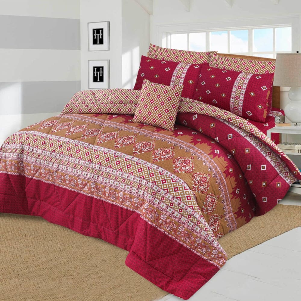 7 Pcs Quilted Comforter Set –