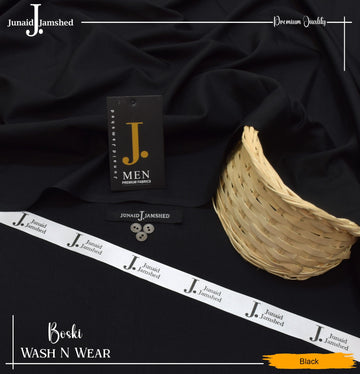 J. Junaid Jamshed wash and Wear Booski - Black