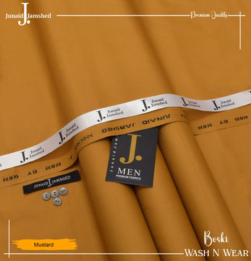 J. Junaid Jamshed wash and Wear Booski - Mustard