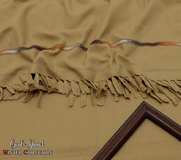 Mens Winter Wool shawl-mustard