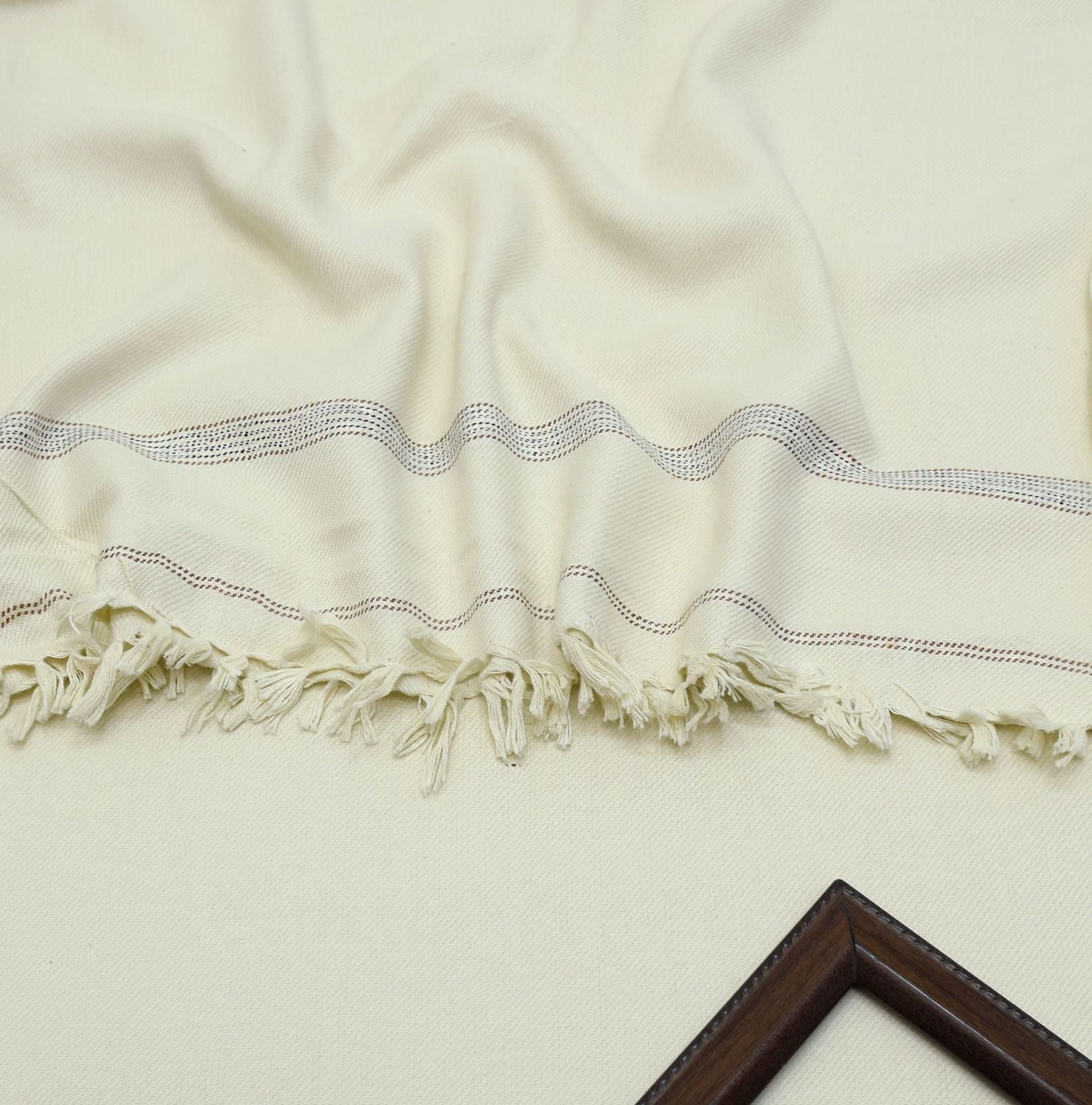 SPECIAL Boski Men's Winter Wool shawl- cream