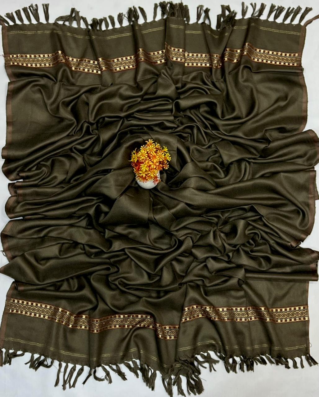 SPECIAL Olive  Men's Winter Wool shawl