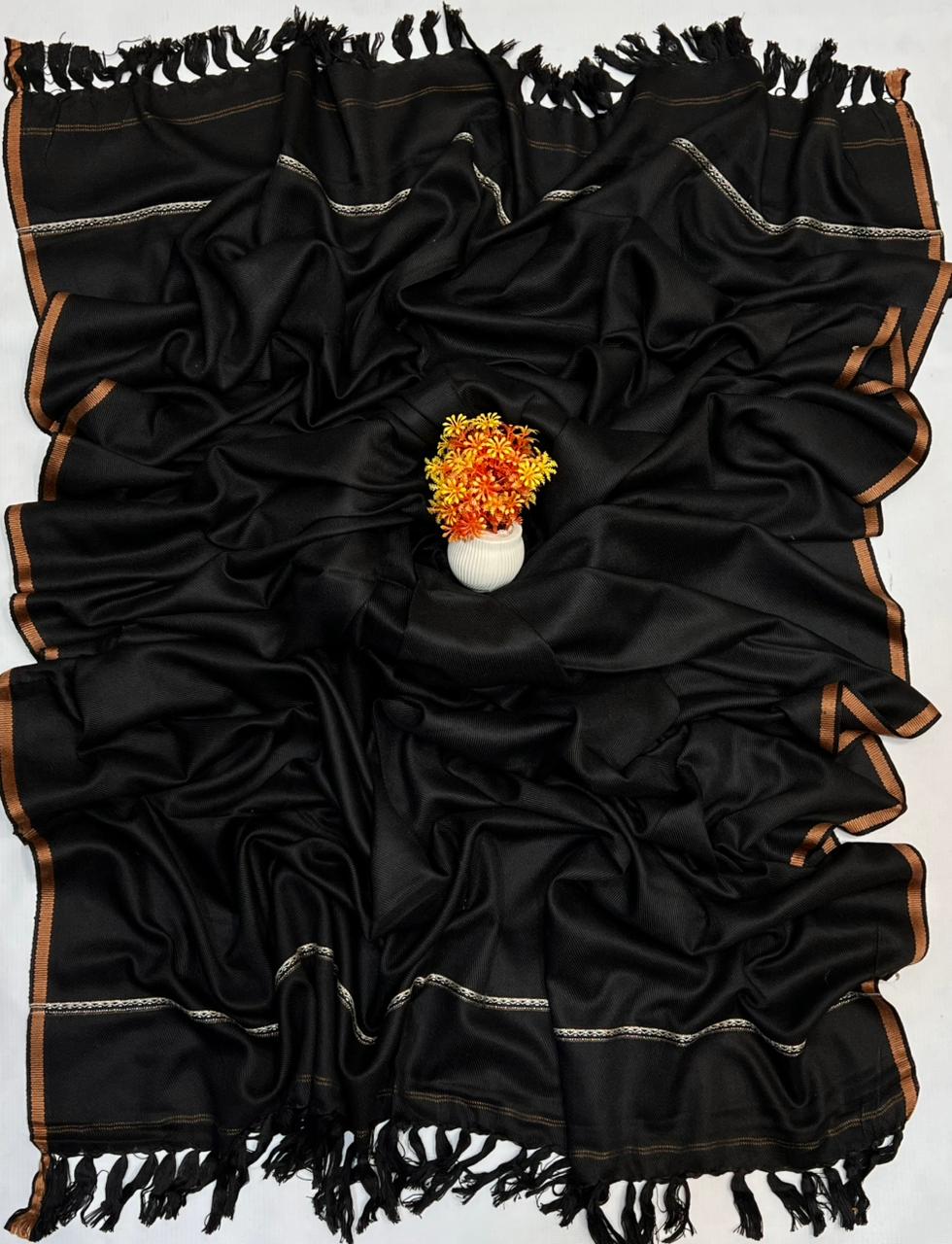 SPECIAL Black Men's Winter Wool shawl