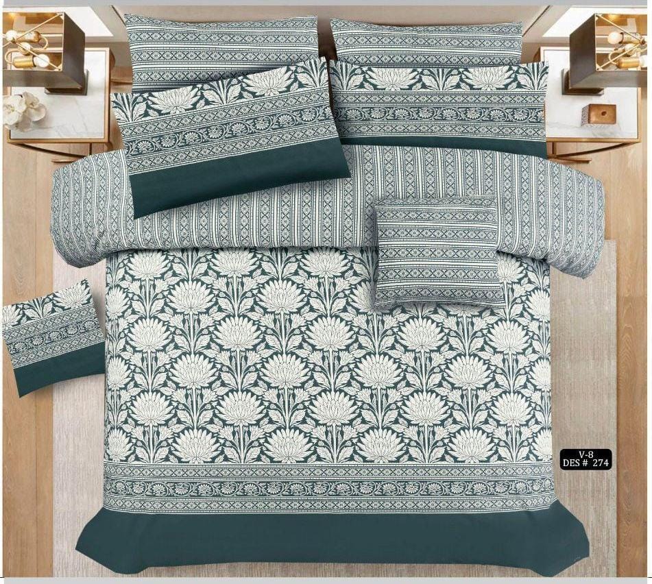 7 Pcs Quilted Comforter Set –