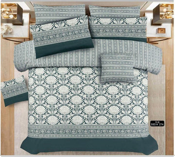 7 Pcs Quilted Comforter Set –